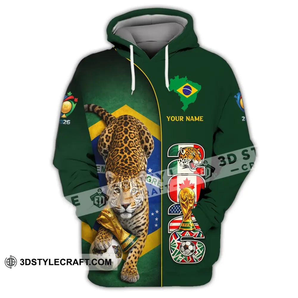 Unisex Shirt - Custom Brasil World Cup 2026 3D Shirt Hoodie / S T-shirt