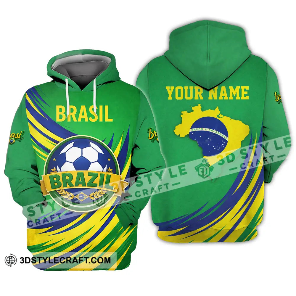 Unisex Shirt - Custom Brasil 3D Shirt Hoodie / S T-shirt