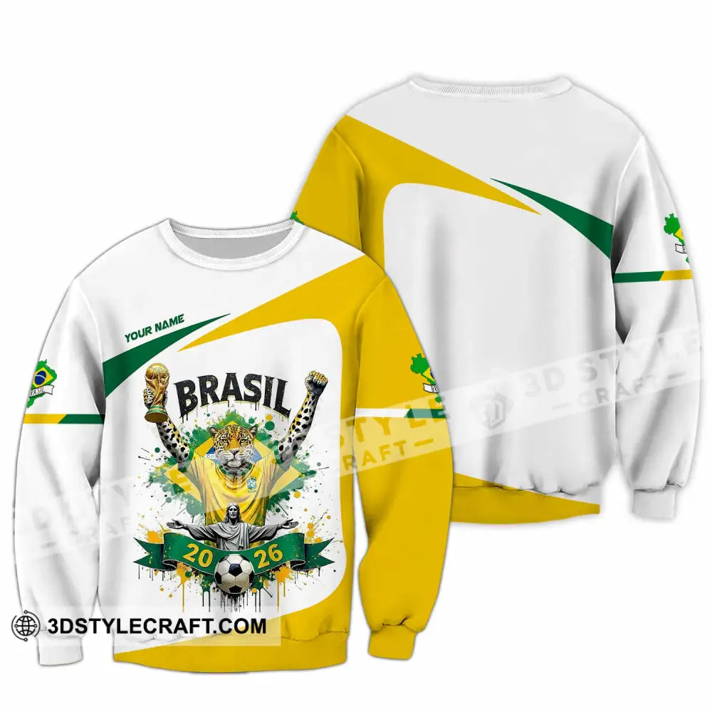 Unisex Shirt - Custom Brasil 3D Shirt Long Sleeve / S T-shirt