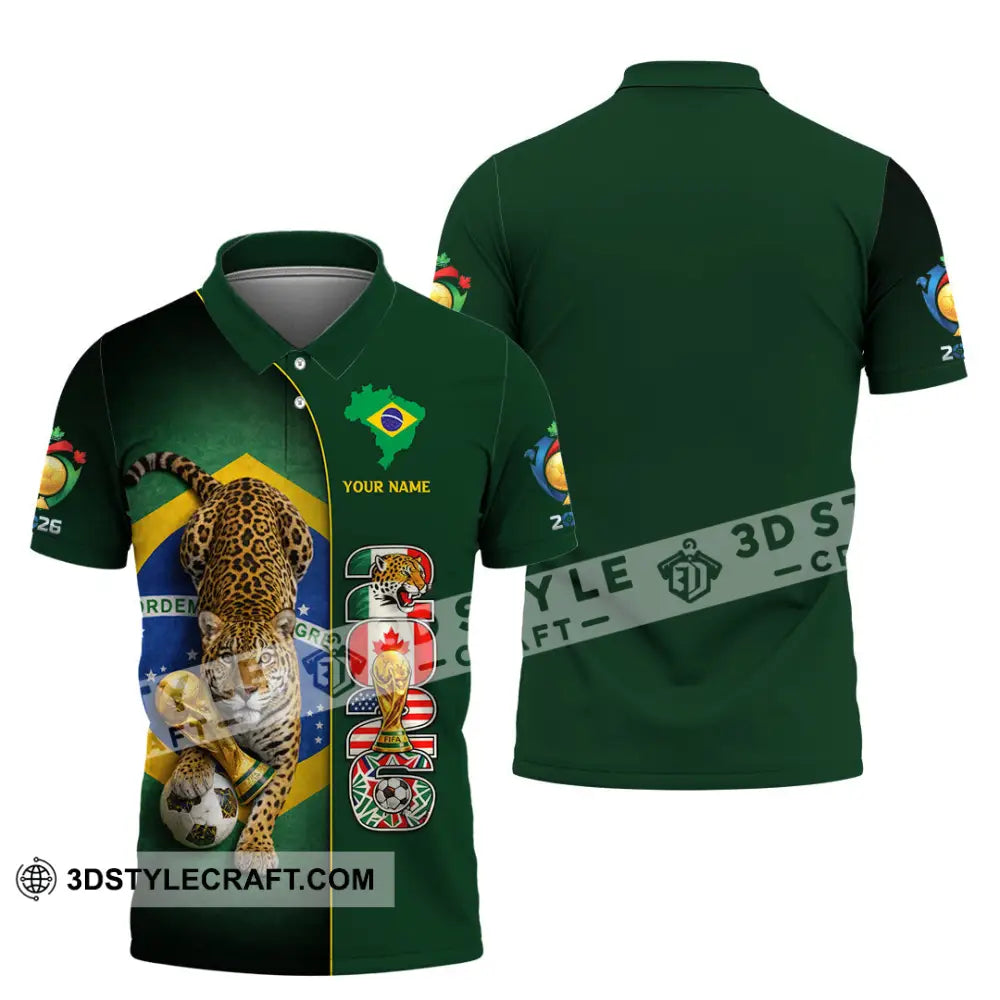 Unisex Shirt - Custom Brasil World Cup 2026 3D Shirt Polo Shirt / S T-shirt
