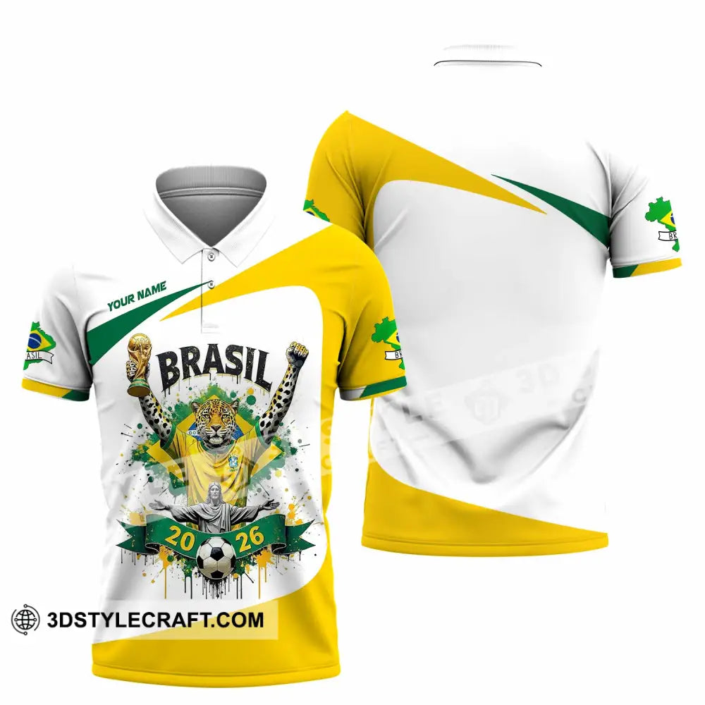 Unisex Shirt - Custom Brasil 3D Shirt Polo Shirt / S T-shirt