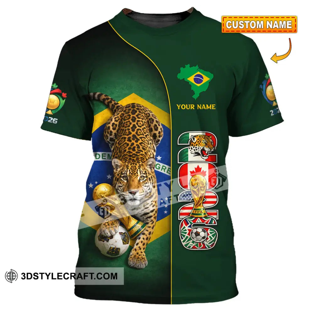 Unisex Shirt - Custom Brasil World Cup 2026 3D Shirt T-shirt