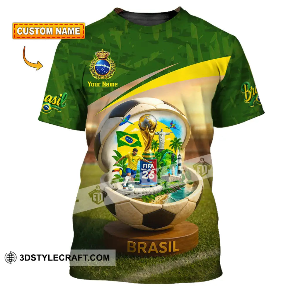 Unisex Shirt - Custom Brasil World Cup 2026 3D Shirt T-shirt