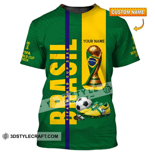 Unisex Shirt - Custom Brasil World Cup 2026 3D Shirt T-shirt