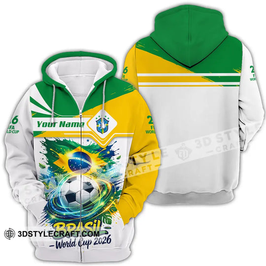 Unisex Shirt - Custom Brasil Fifa World Cup 2026 3D Shirt style option 4