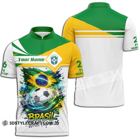 Unisex Shirt - Custom Brasil Fifa World Cup 2026 3D Shirt style option 2