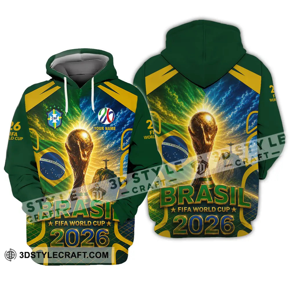 Unisex Shirt - Custom Brasil World Cup 2026 Shirt - Hoodie / S - T-shirt