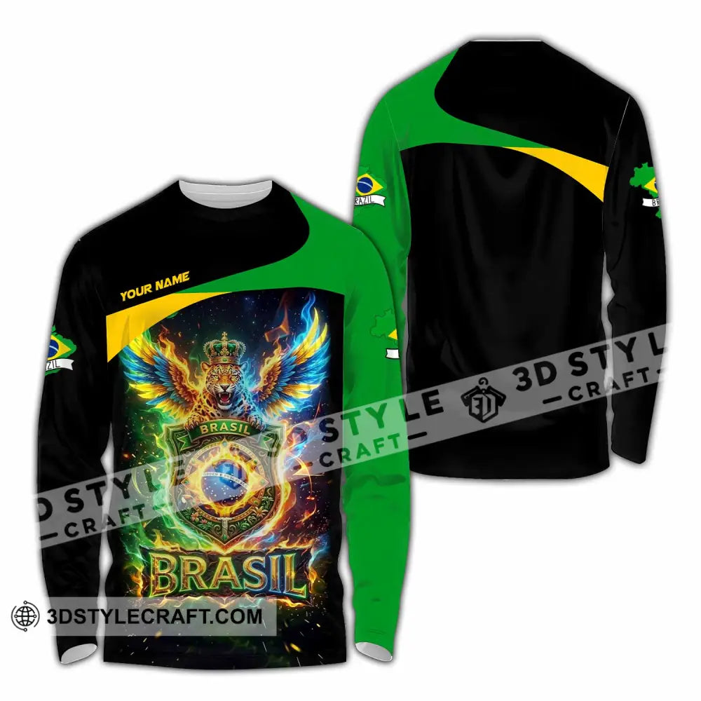 Unisex Shirt - Custom Brasil Shirt - Long Sleeve Shirt / S - T-shirt