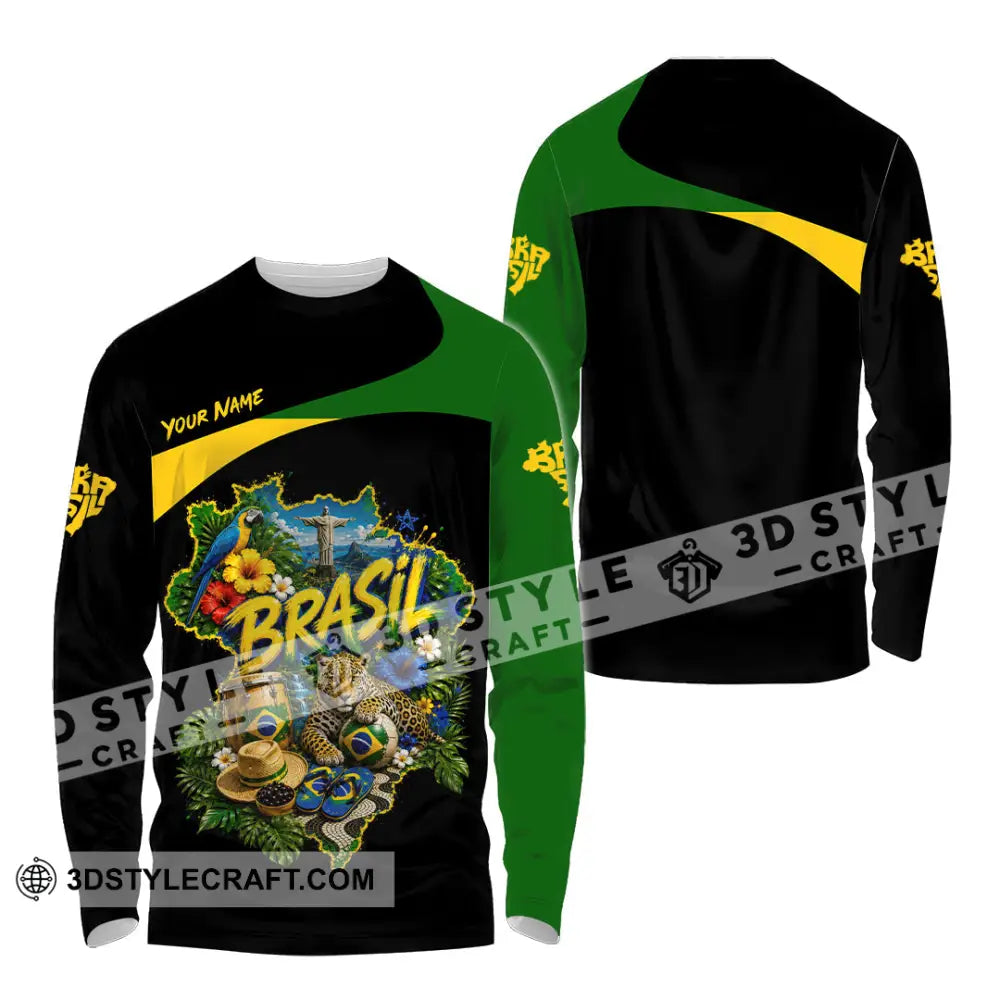 Unisex Shirt - Custom Brasil Shirt - Long Sleeve Shirt / S - T-shirt
