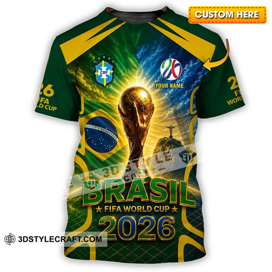 Unisex Shirt - Custom Brasil World Cup 2026 Shirt - T-shirt