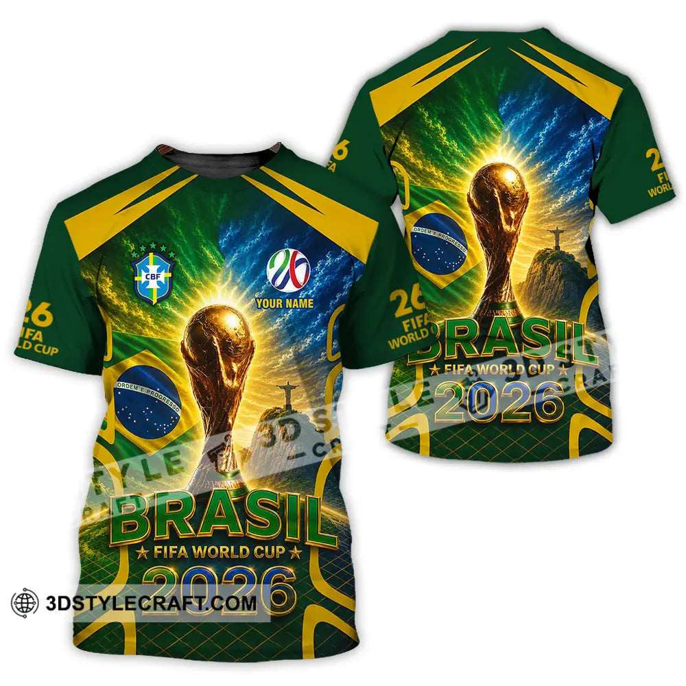 Unisex Shirt - Custom Brasil World Cup 2026 Shirt - T-Shirt / S - T-shirt