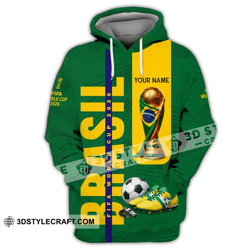 Unisex Shirt - Custom Brasil World Cup 2026 3D Shirt Hoodie / S T-shirt