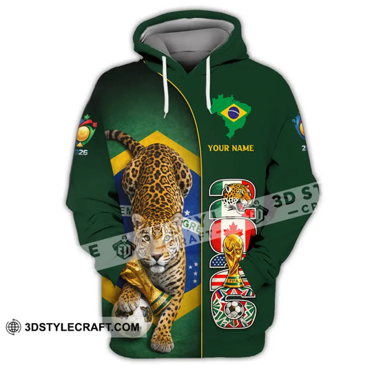 Unisex Shirt - Custom Brasil World Cup 2026 3D Shirt style option 2
