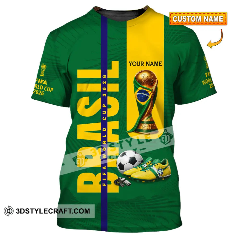 Unisex Shirt - Custom Brasil World Cup 2026 3D Shirt T-shirt