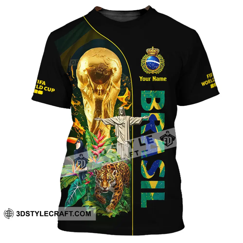 Unisex Shirt - Custom Brasil World Cup 2026 3D Shirt T-Shirt / S T-shirt