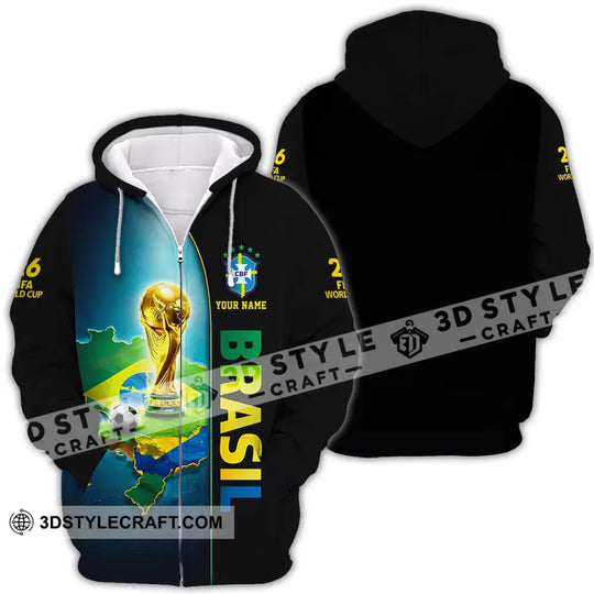 Unisex Shirt - Custom Brasil World Cup 2026 3D Shirt style option 4