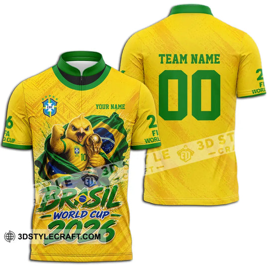 Unisex Shirt - Custom Brasil World Cup 2026 3D Shirt style option 2
