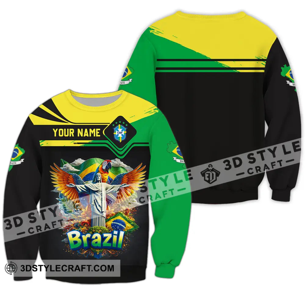 Unisex Shirt - Custom Brazil 3D Shirt Long Sleeve / S T-shirt