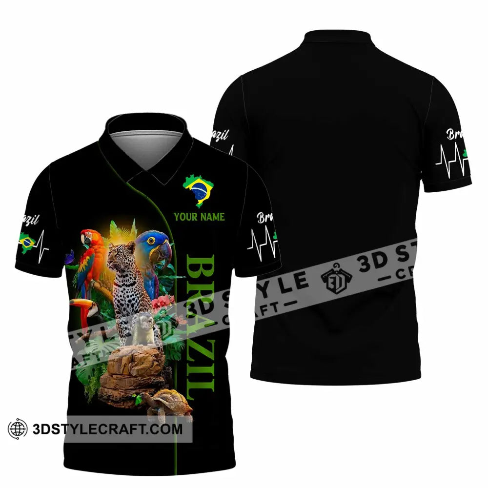 Unisex Shirt - Custom Brazil 3D Shirt Polo Shirt / S T-shirt