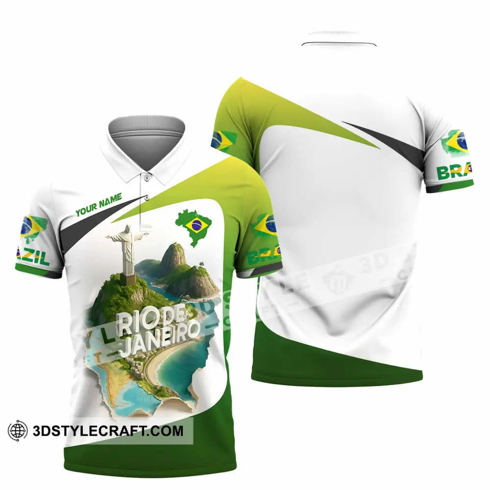 Unisex Shirt - Custom Brazil 3D Shirt Polo Shirt / S T-shirt