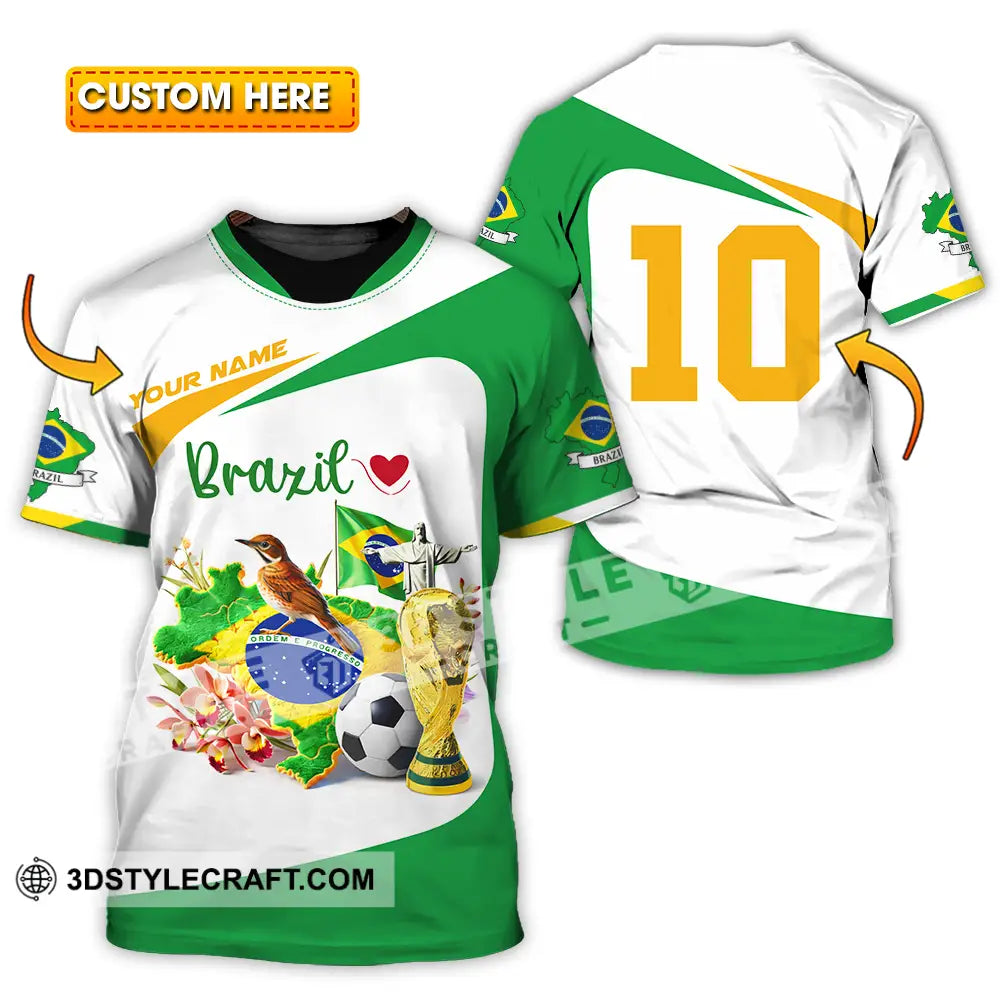 Unisex Shirt - Custom Brazil 3D Shirt T-shirt