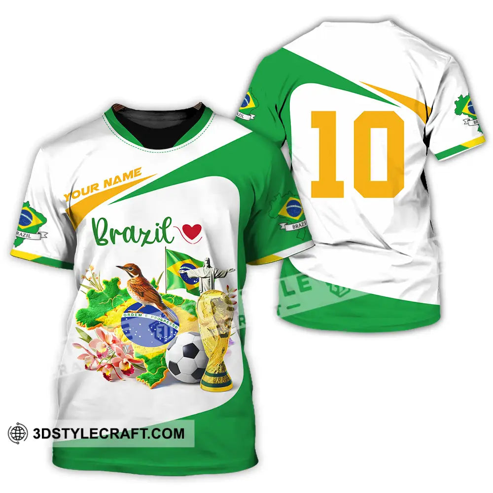 Unisex Shirt - Custom Brazil 3D Shirt T-Shirt / S T-shirt