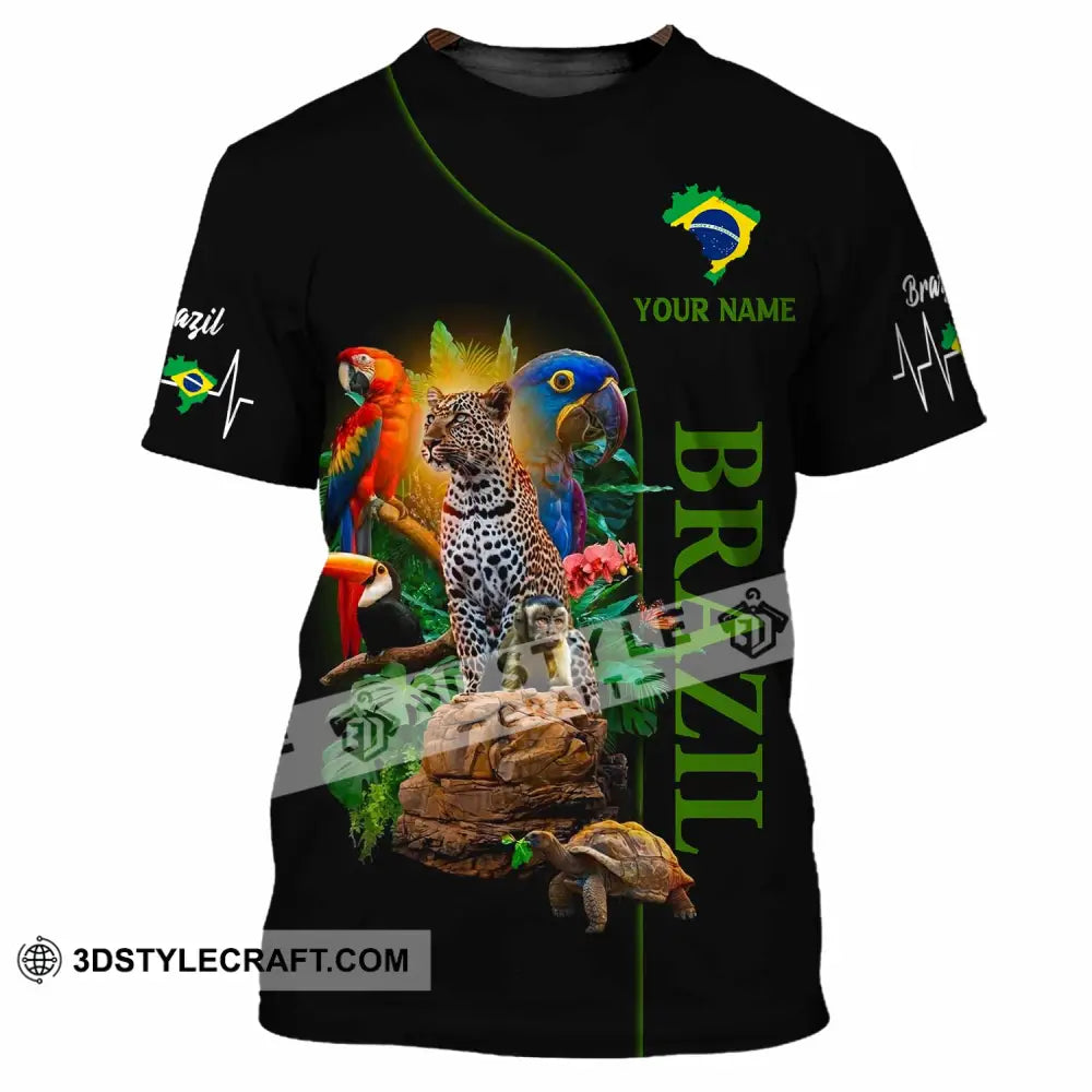 Unisex Shirt - Custom Brazil 3D Shirt T-Shirt / S T-shirt