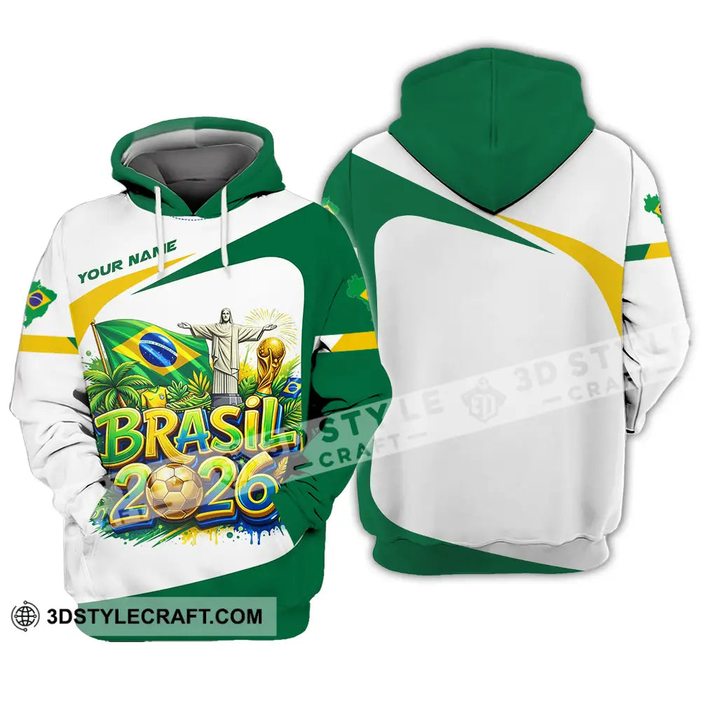 Unisex Shirt - Custom Brazil Fifa Club World Cup 2026 3D Shirt Hoodie / S T-shirt