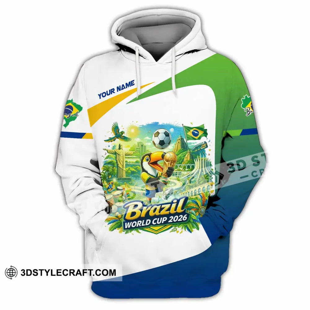 Unisex Shirt - Custom Brazil Fifa World Cup 2026 3D Shirt Hoodie / S T-shirt