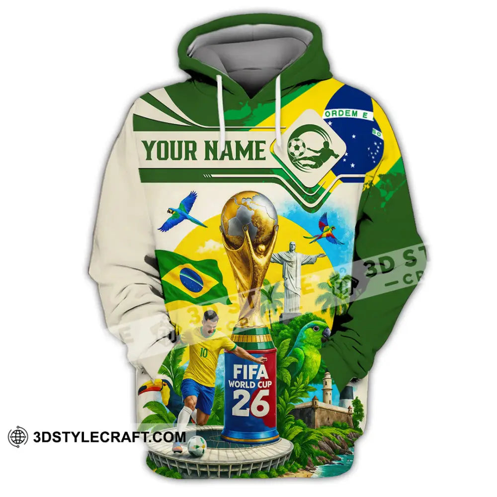Unisex Shirt - Custom Brazil Fifa World Cup 2026 3D Shirt Hoodie / S T-shirt