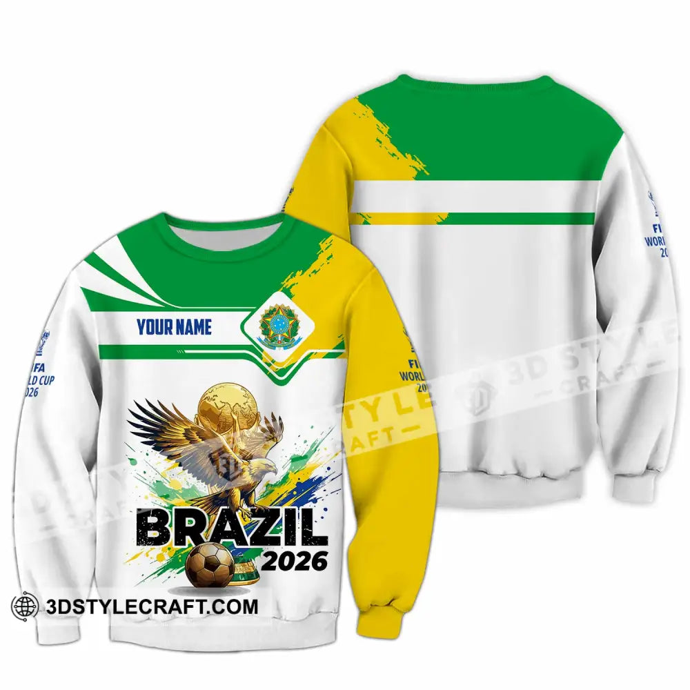 Unisex Shirt - Custom Brazil Fifa World Cup 2026 3D Shirt Long Sleeve / S T-shirt