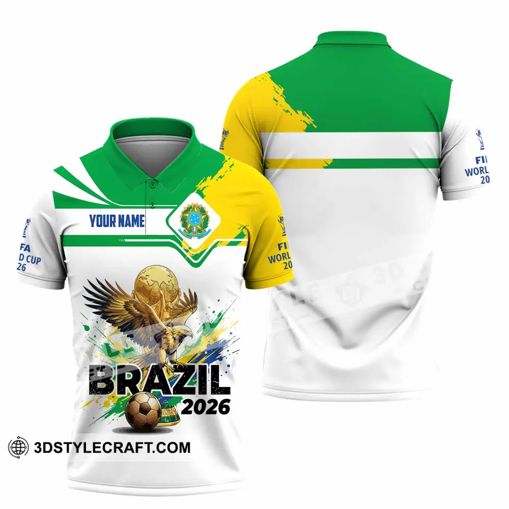 Unisex Shirt - Custom Brazil Fifa World Cup 2026 3D Shirt Polo Shirt / S T-shirt