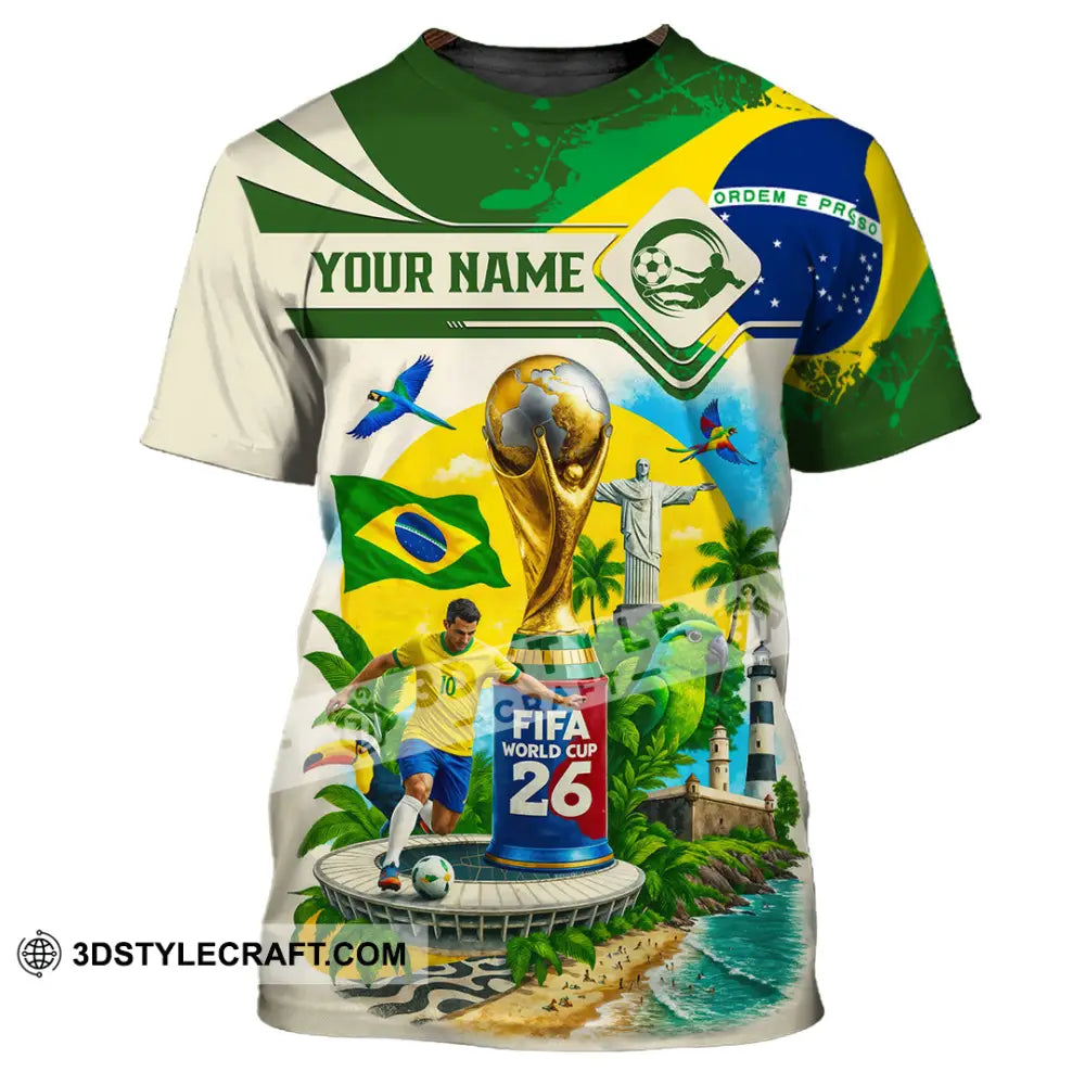 Unisex Shirt - Custom Brazil Fifa World Cup 2026 3D Shirt T-Shirt / S T-shirt