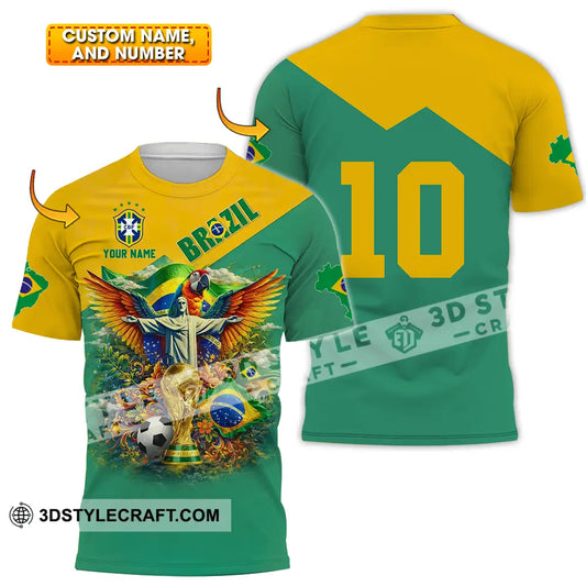 Unisex Shirt - Custom Brazil World Cup 3D Shirt T-shirt