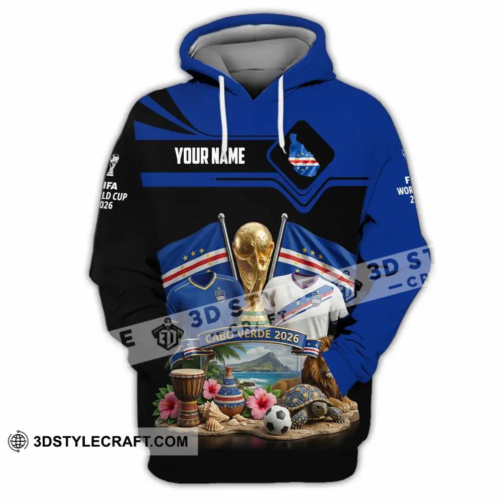 Unisex Shirt - Custom Cabo Verde World Cup 2026 3D Shirt - Hoodie / S - T-shirt
