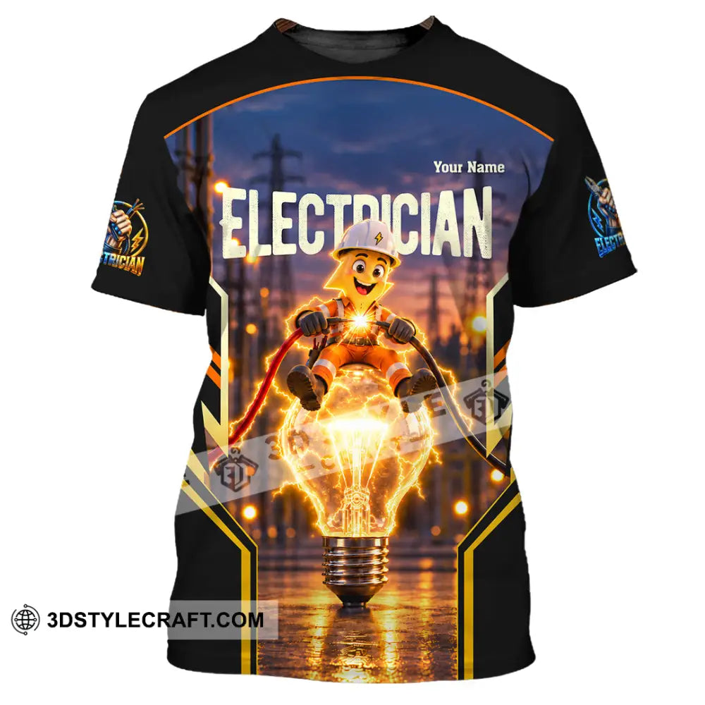 Unisex Shirt - Custom Call Me Electrician Shirt - T-Shirt / S - T-shirt
