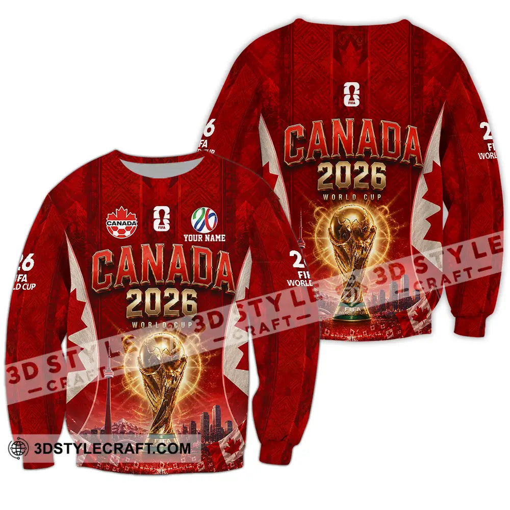 Unisex Shirt - Custom Canada World Cup 2026 Shirt - Long Sleeve / S - T-shirt