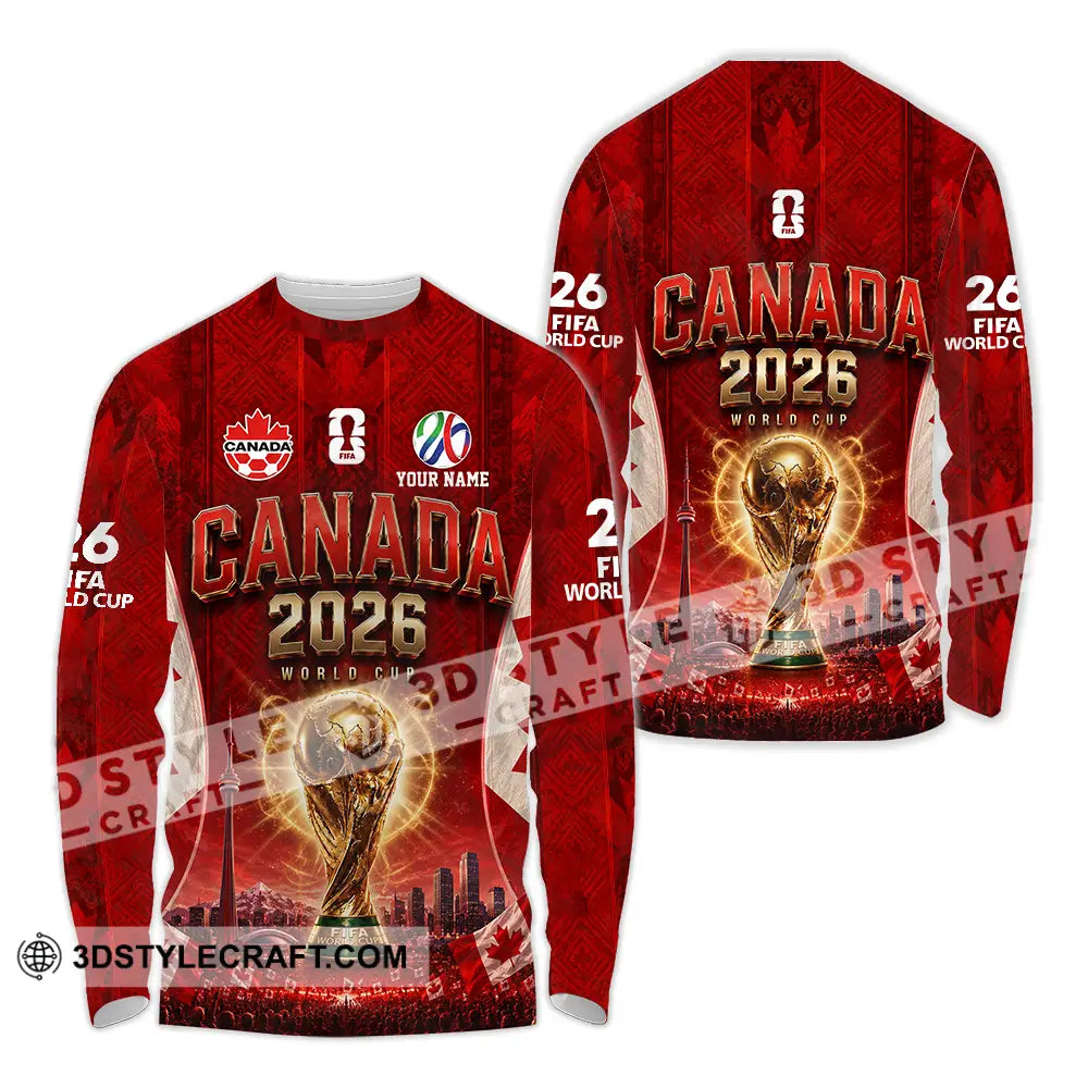 Unisex Shirt - Custom Canada World Cup 2026 Shirt - Long Sleeve Shirt / S - T-shirt