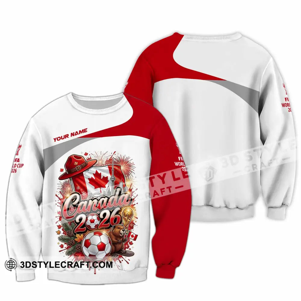 Unisex Shirt - Custom Canada World Cup 2026 3D Shirt - Long Sleeve / S - T-shirt