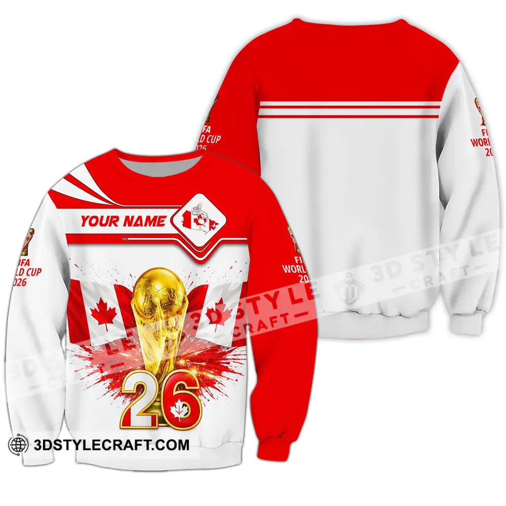 Unisex Shirt - Custom Canada World Cup 2026 3D Shirt Long Sleeve / S T-shirt