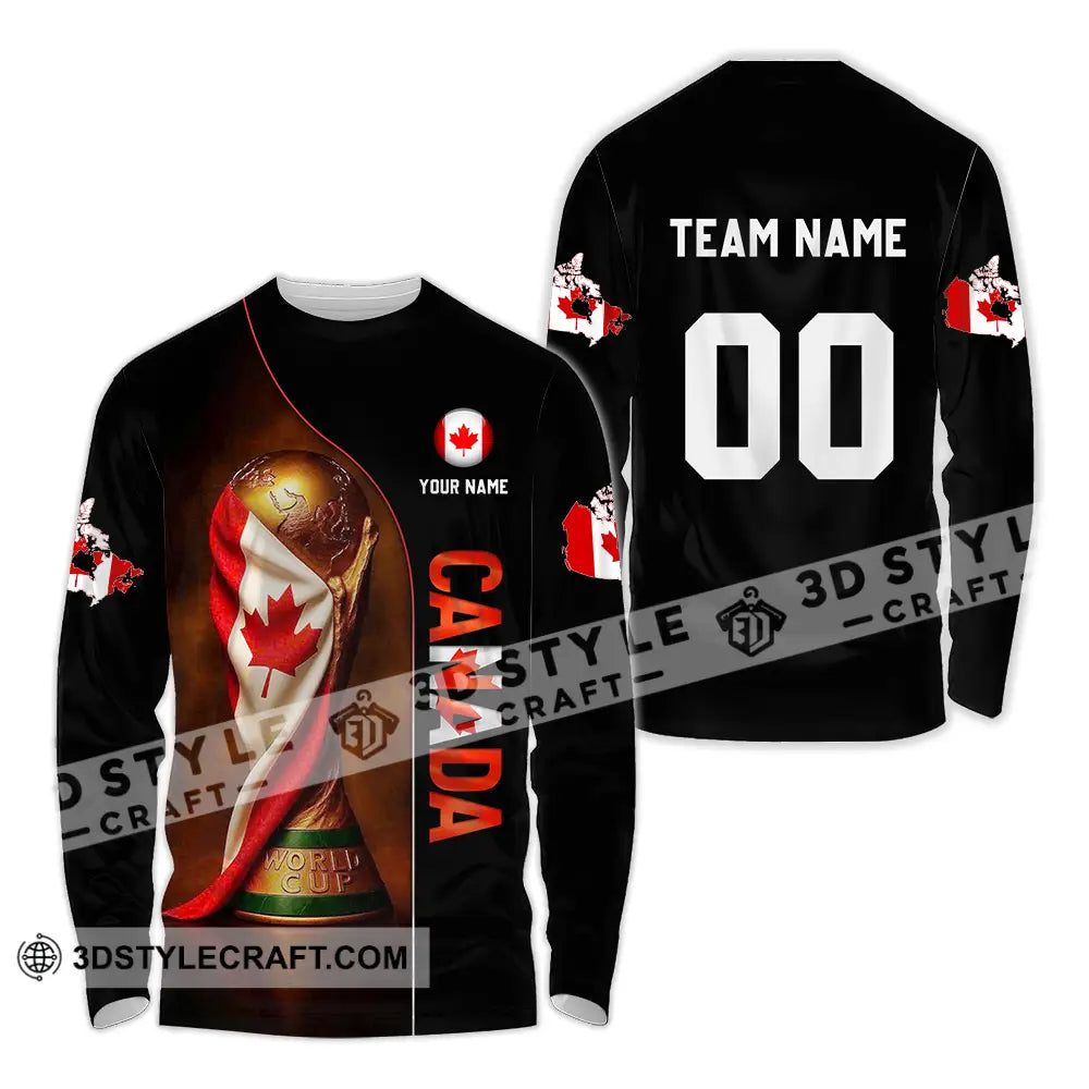 Unisex Shirt - Custom Canada World Cup 2026 3D Shirt Long Sleeve Shirt / S T-shirt