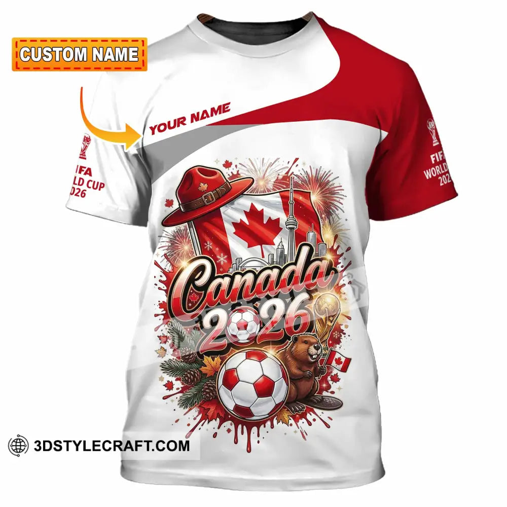 Unisex Shirt - Custom Canada World Cup 2026 3D Shirt - T-shirt