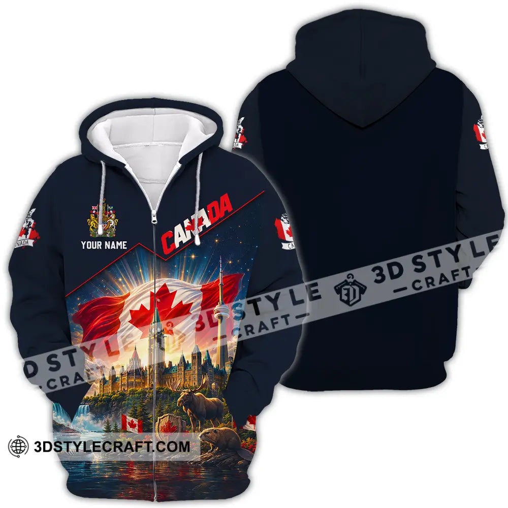 Unisex Shirt - Custom Canada Shirt - Zipper Hoodie / S - T-shirt