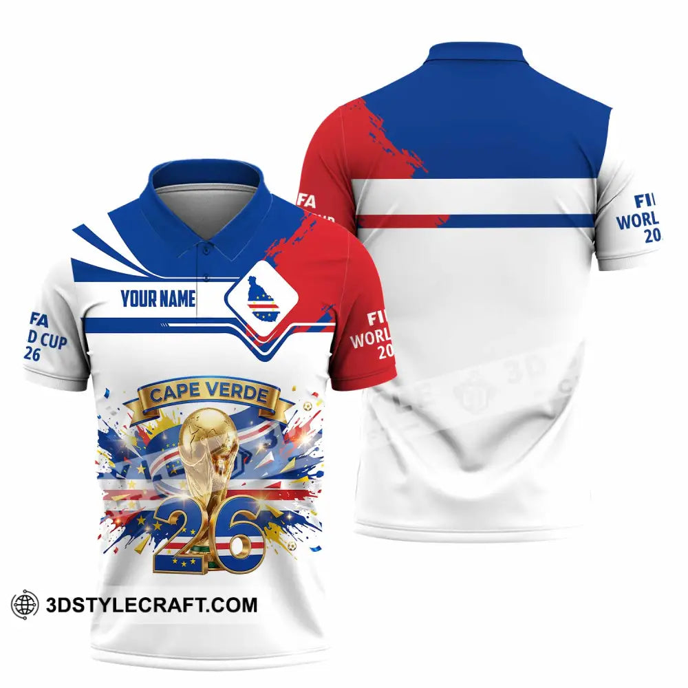 Unisex Shirt - Custom Cape Verde FIFA World Cup 2026 3D Shirt Polo Shirt / S T-shirt