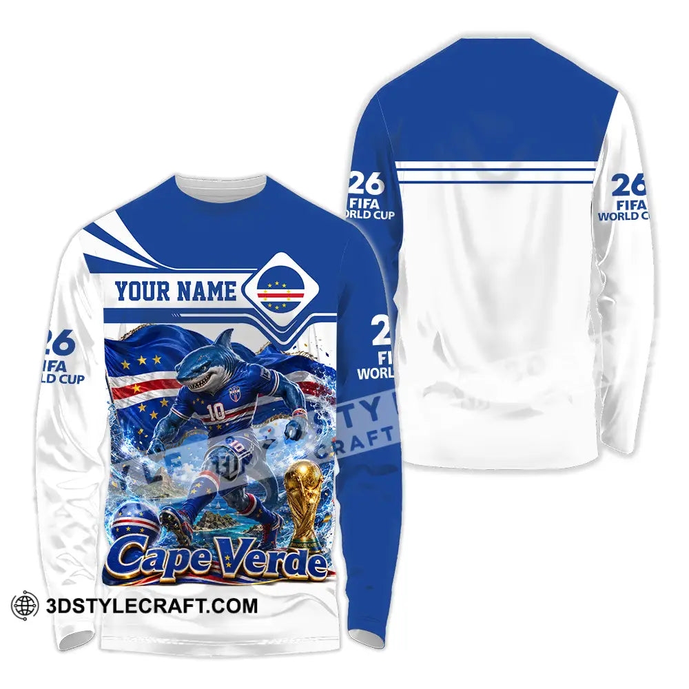 Unisex Shirt - Custom Cape Verde World Cup 2026 Shirt - Long Sleeve Shirt / S - T-shirt