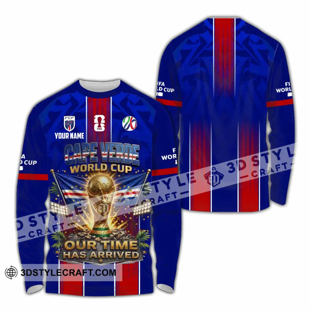 Unisex Shirt - Custom Cape Verde World Cup 2026 Shirt - Long Sleeve Shirt / S - T-shirt
