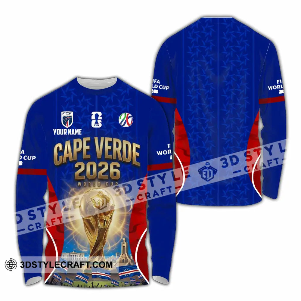 Unisex Shirt - Custom Cape Verde World Cup 2026 Shirt - Long Sleeve Shirt / S - T-shirt