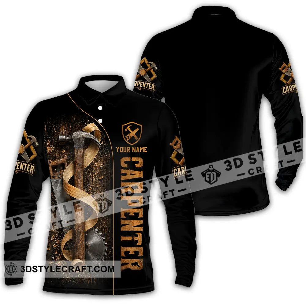 Unisex Shirt - Custom Carpenter Shirt - Long Sleeve Polo / S - T-shirt