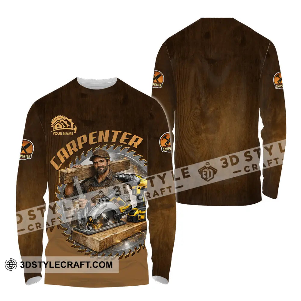 Unisex Shirt - Custom Carpenter Shirt - Long Sleeve Shirt / S - T-shirt