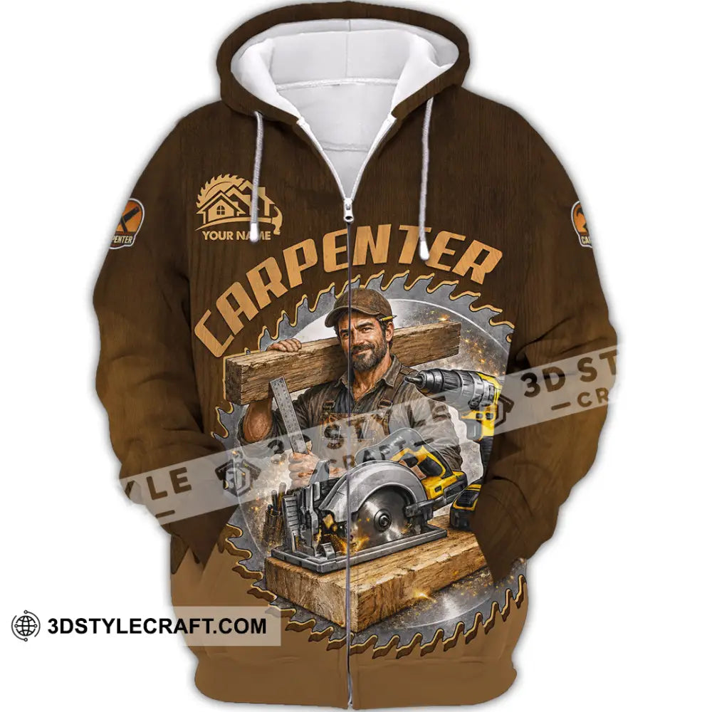 Unisex Shirt - Custom Carpenter Shirt - Zipper Hoodie / S - T-shirt